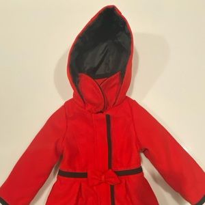 Toddler Girls London Fog Red Coat Size 18 months